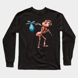 Sad Ant With Bindle / Homeless Ant / How It Feels To Ant Meme Long Sleeve T-Shirt